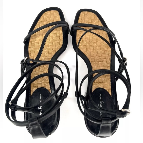 Salvatore Ferragamo EGADI 85mm STRAPPY BLOCK HEEL LEATHER SANDALS SIZE US 9.5 - Picture 14 of 15